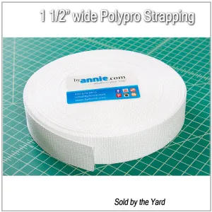 1 1/2" wide Polypro Strapping - White OR Black