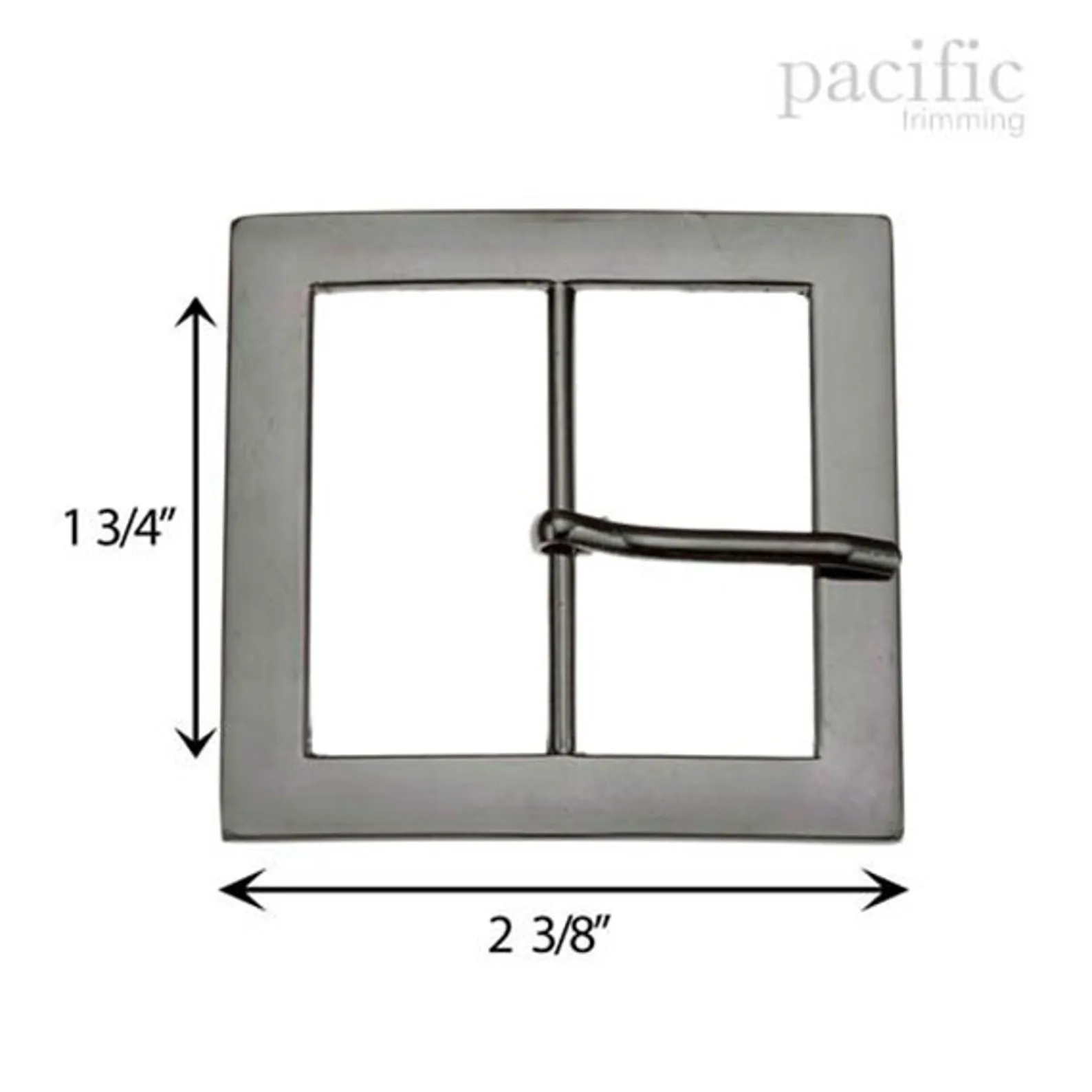 1 3/4" Square Metal Buckle : 160243 (2 Colors)