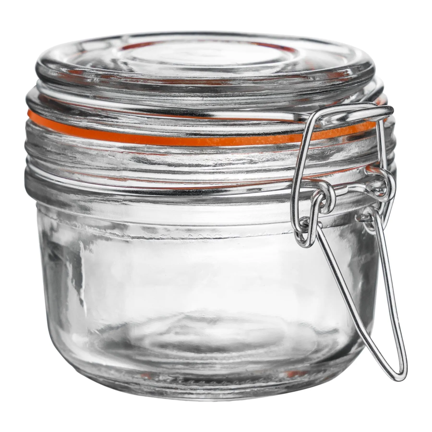 125ml Glass Storage Jars   Four Free Coloured Seals Per Jar - Pack of Three