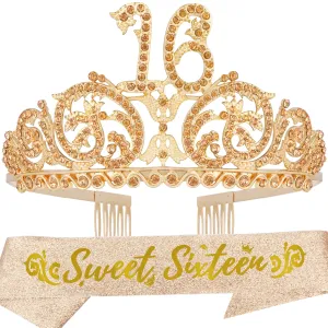 16th Birthday, 16th Birthday Gifts for Girls, 16th Birthday Tiara and Sash, 16th Birthday