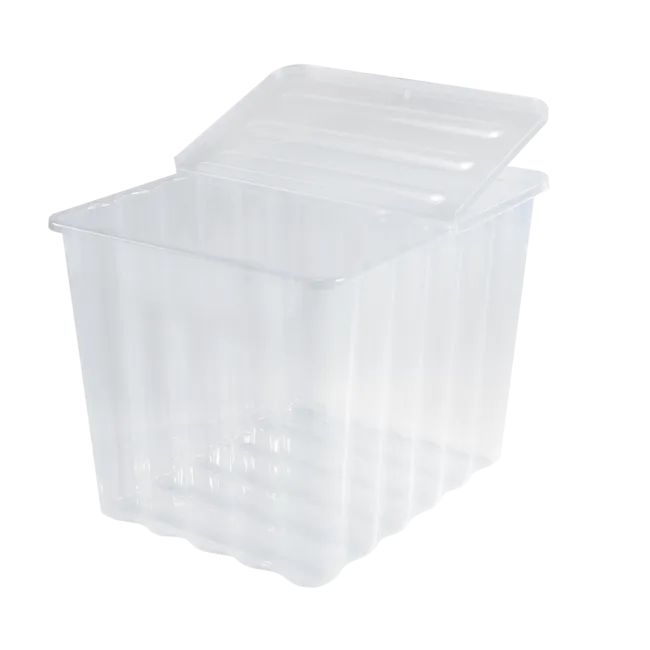 28L Storage Box Clear With Folding Lid