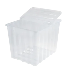 28L Storage Box Clear With Folding Lid