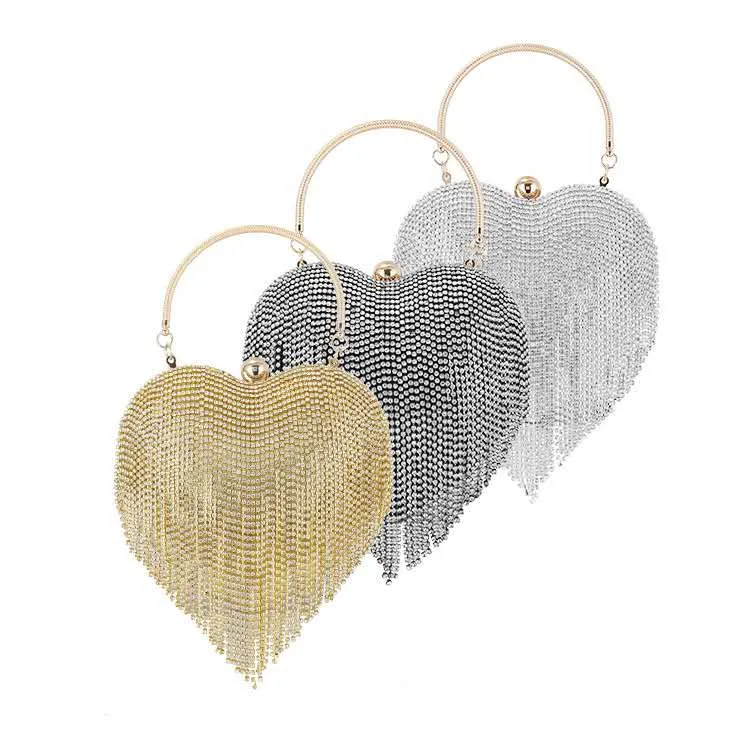 4502 - SILVER HEART PURSE