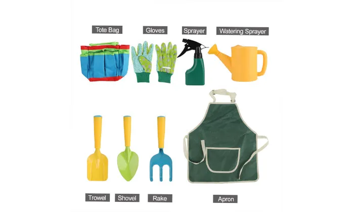 8 Piece Kids Garden Tools Set