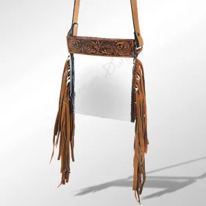 American Darling Leather Fringe Clear Crossbody