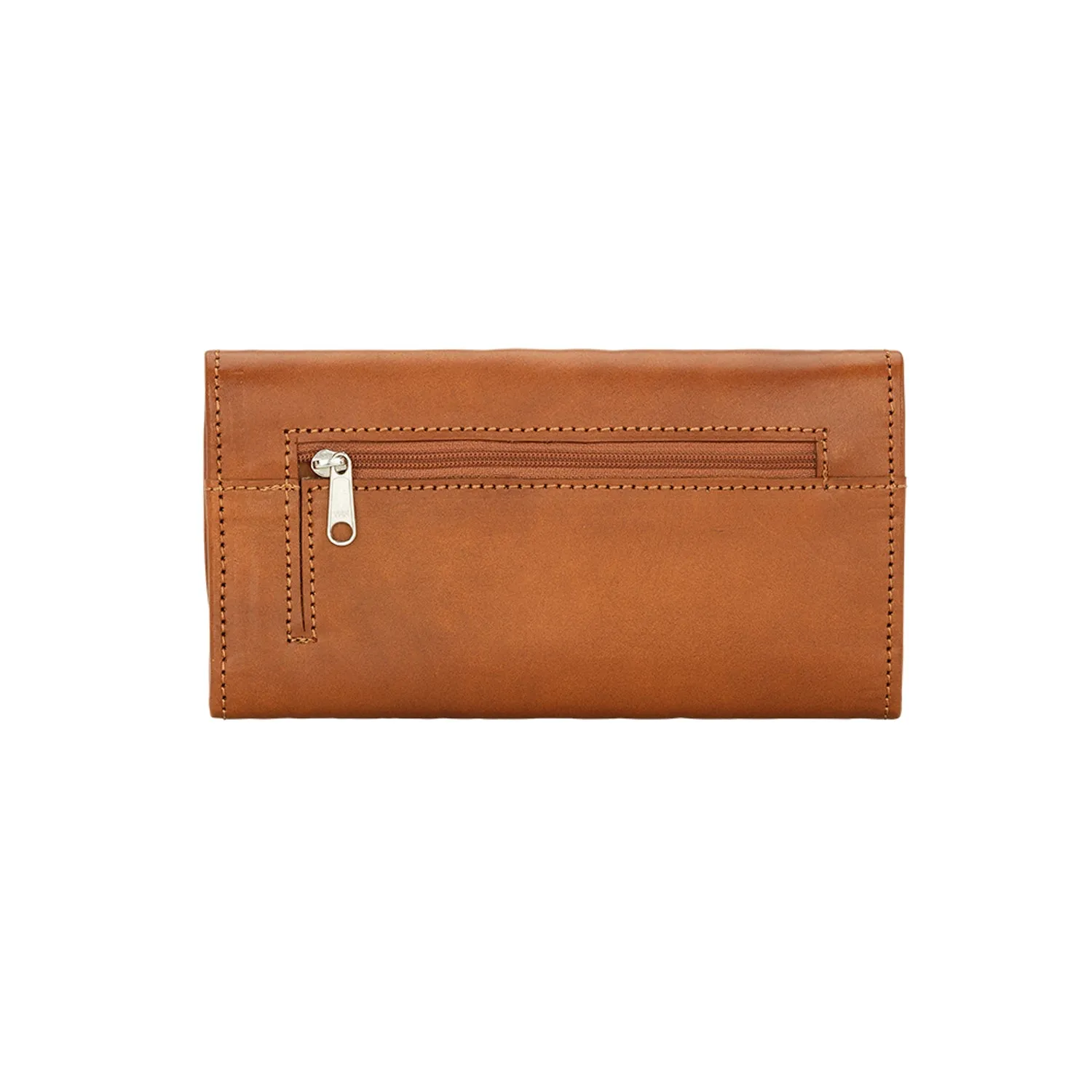 American West Womens Mohave Canyon Natural Tan Leather Trifold Wallet