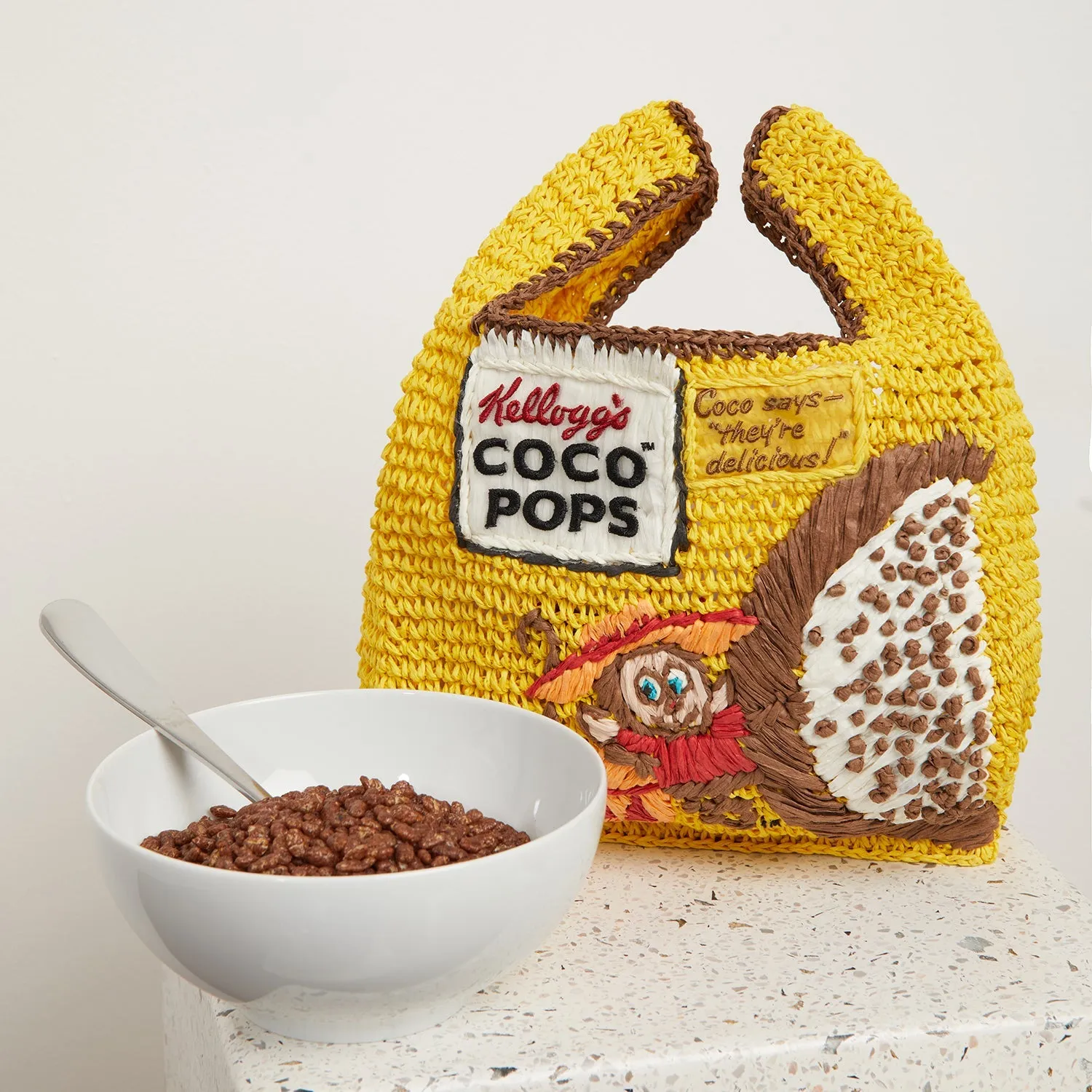 Anya Brands Coco Pops Raffia Mini Tote