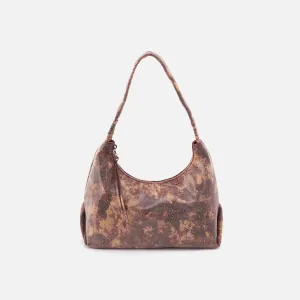 Astrid Shoulder Bag in Printed Leather - Autumn Sky