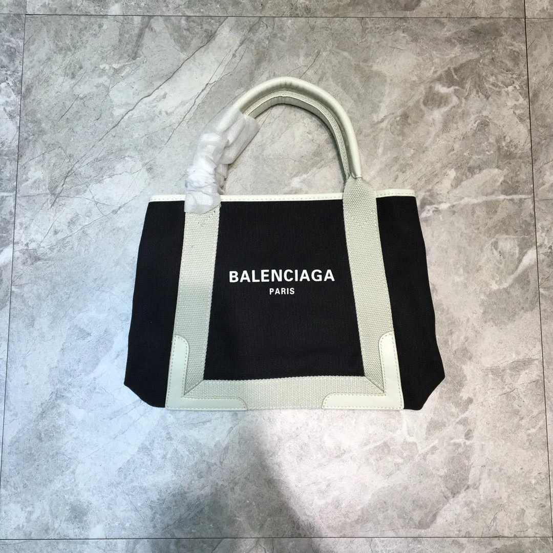 Balen Navy XS Tote Bag In Black, For Women,  Bags 12.6in/32cm