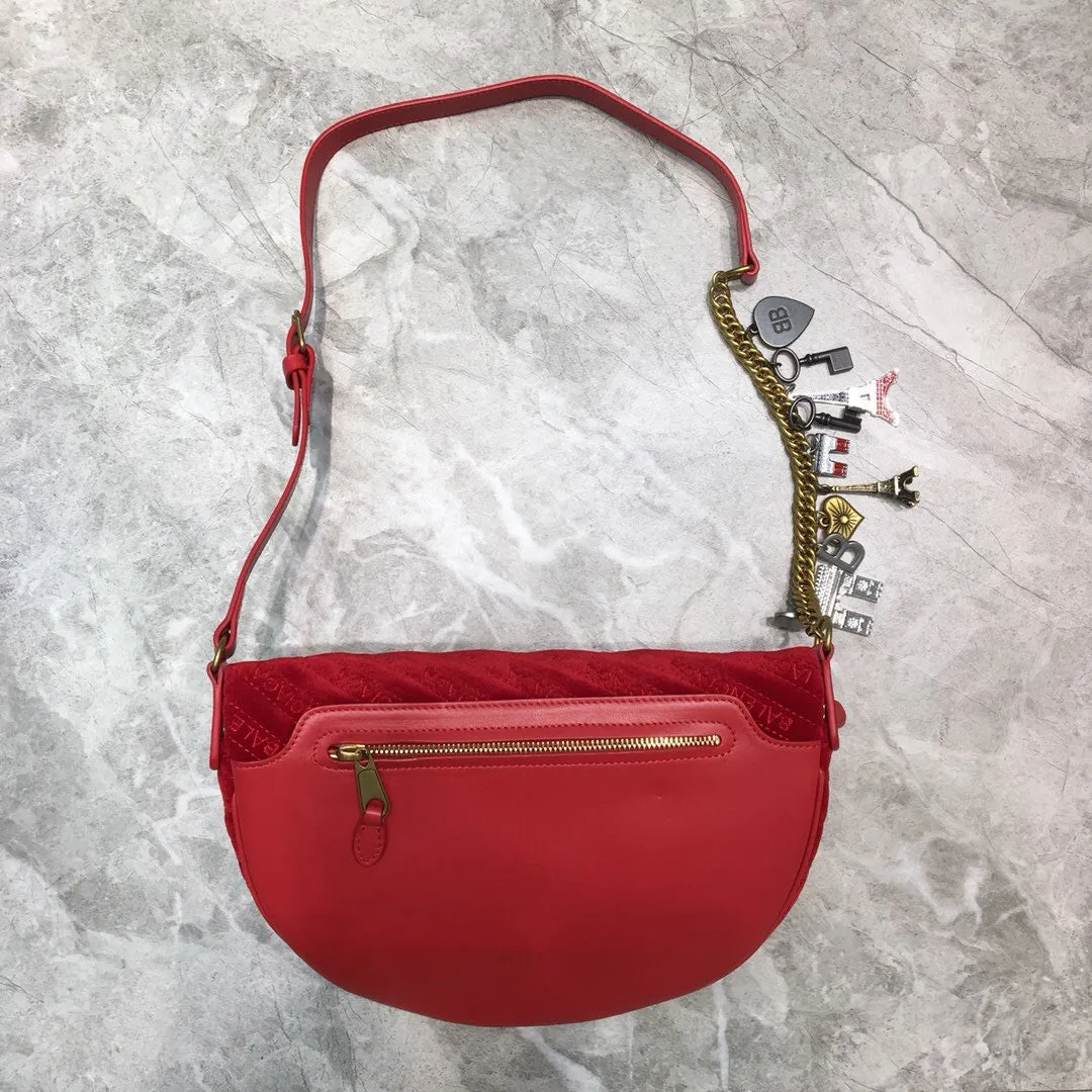 Balen Souvenir XXS Belt Bag In Red, For Women,  Bags 11.8in/30cm