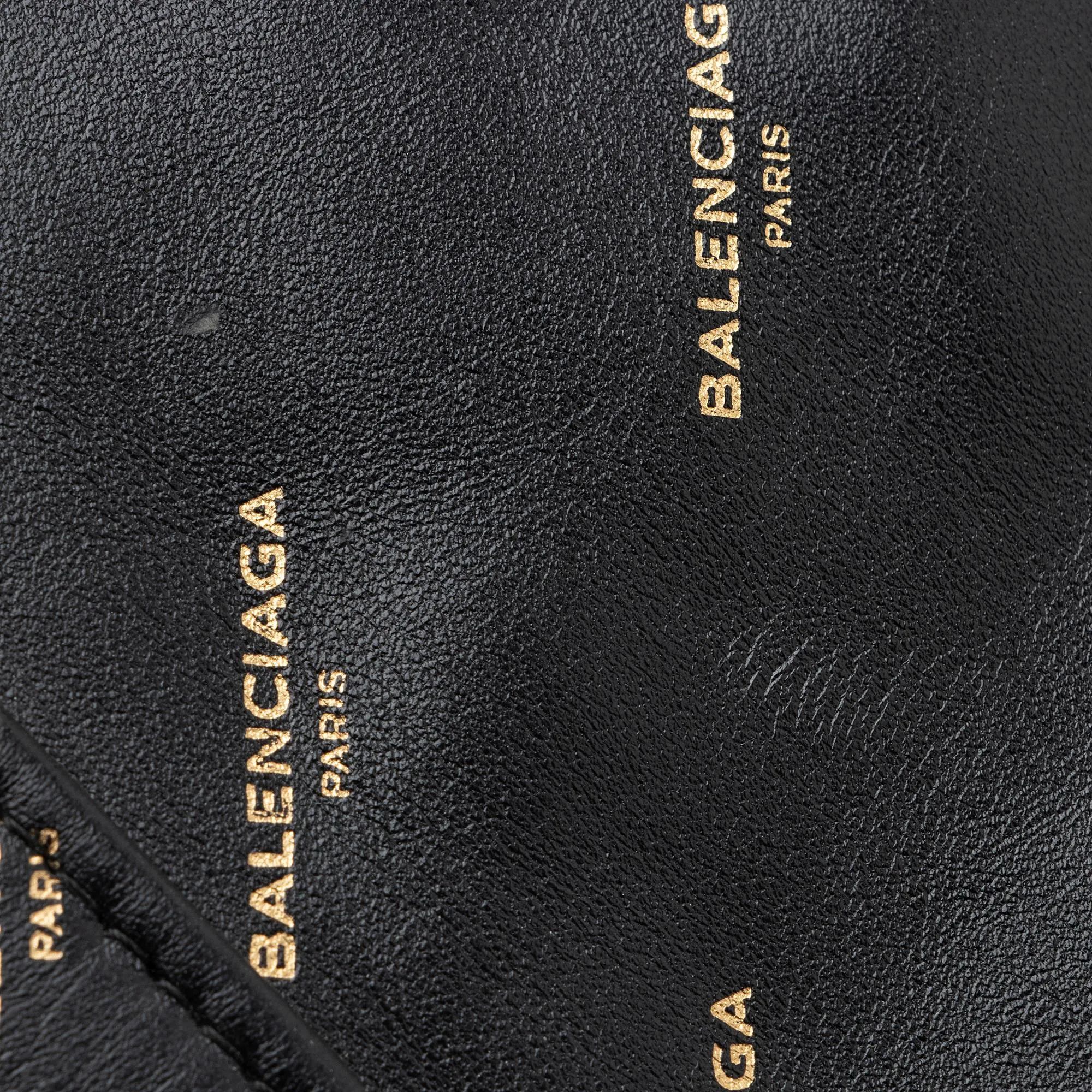 Balenciaga Leather Logo Bazar Large Tote