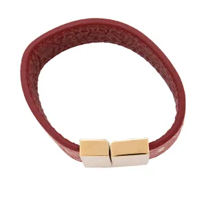 Balenciaga Leather Logo Embossed Bracelet - FINAL SALE