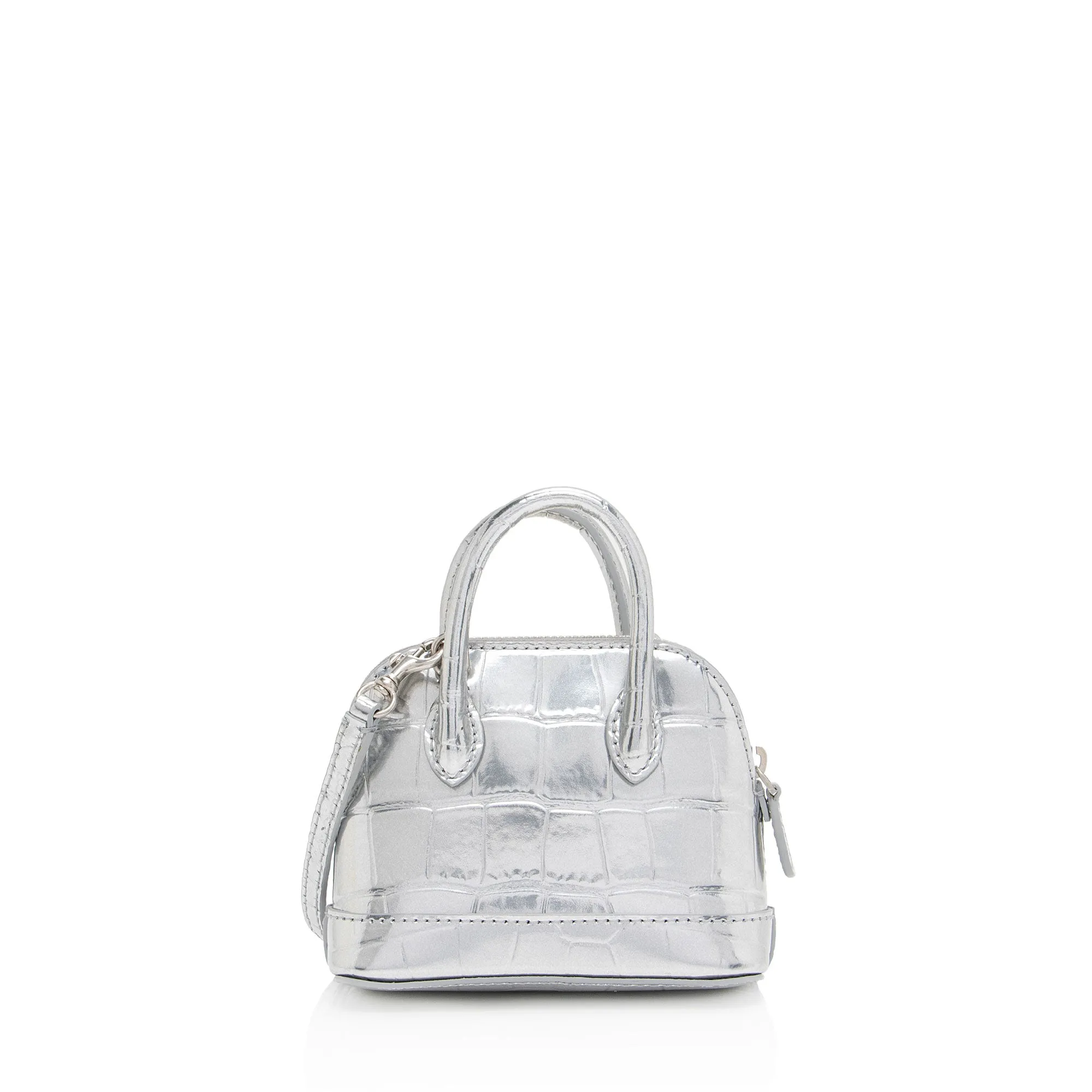 Balenciaga Metallic Croc Embossed Ville Mini Top Handle