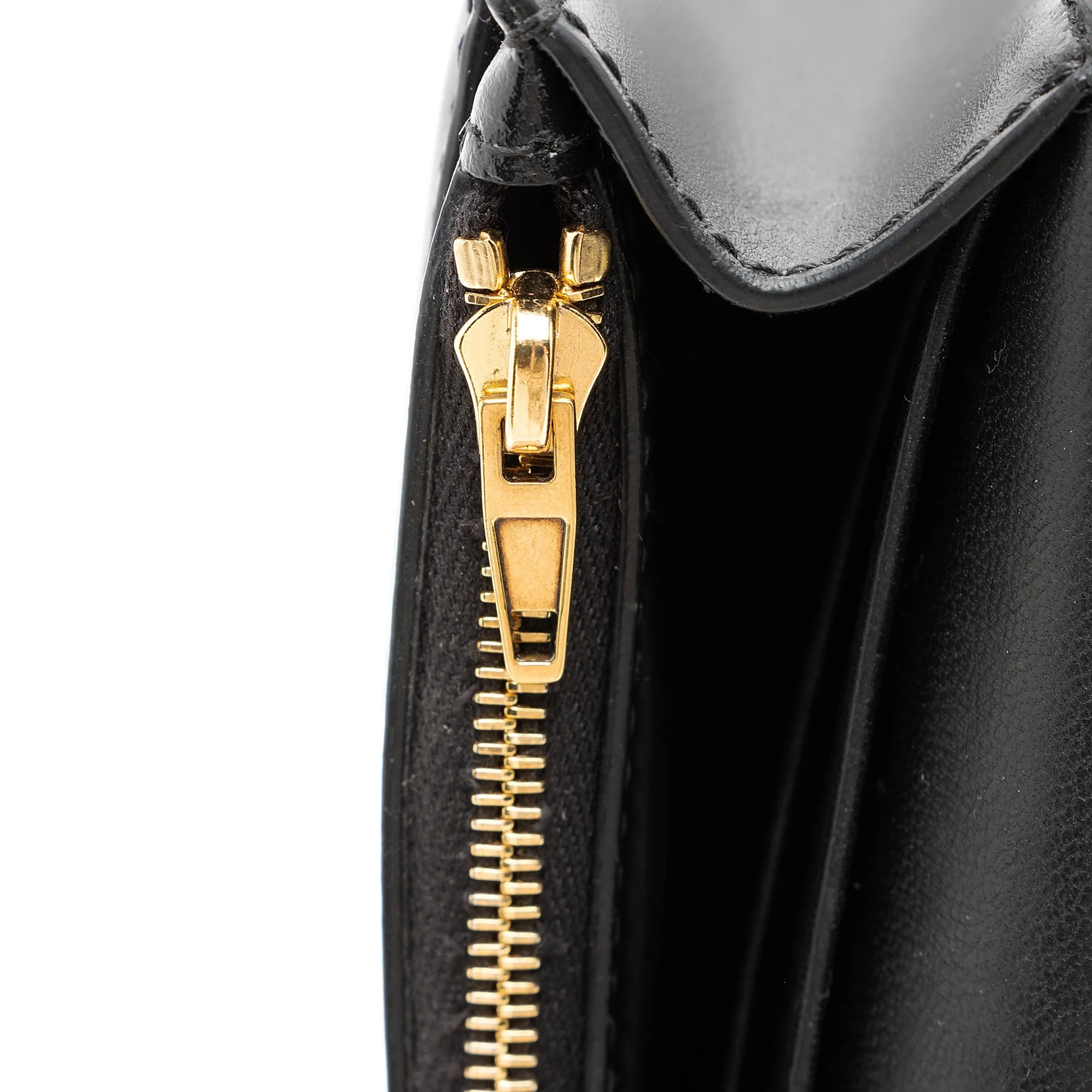 Balenciaga Shiny Calfskin Hourglass Wallet on Chain Bag