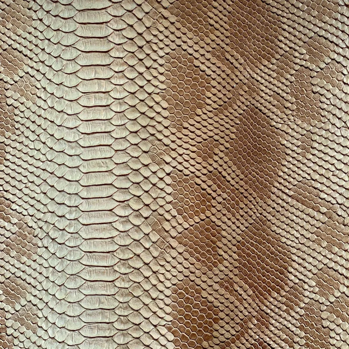 Beige Faux Viper Sopythana Snake Skin Vinyl Fabric