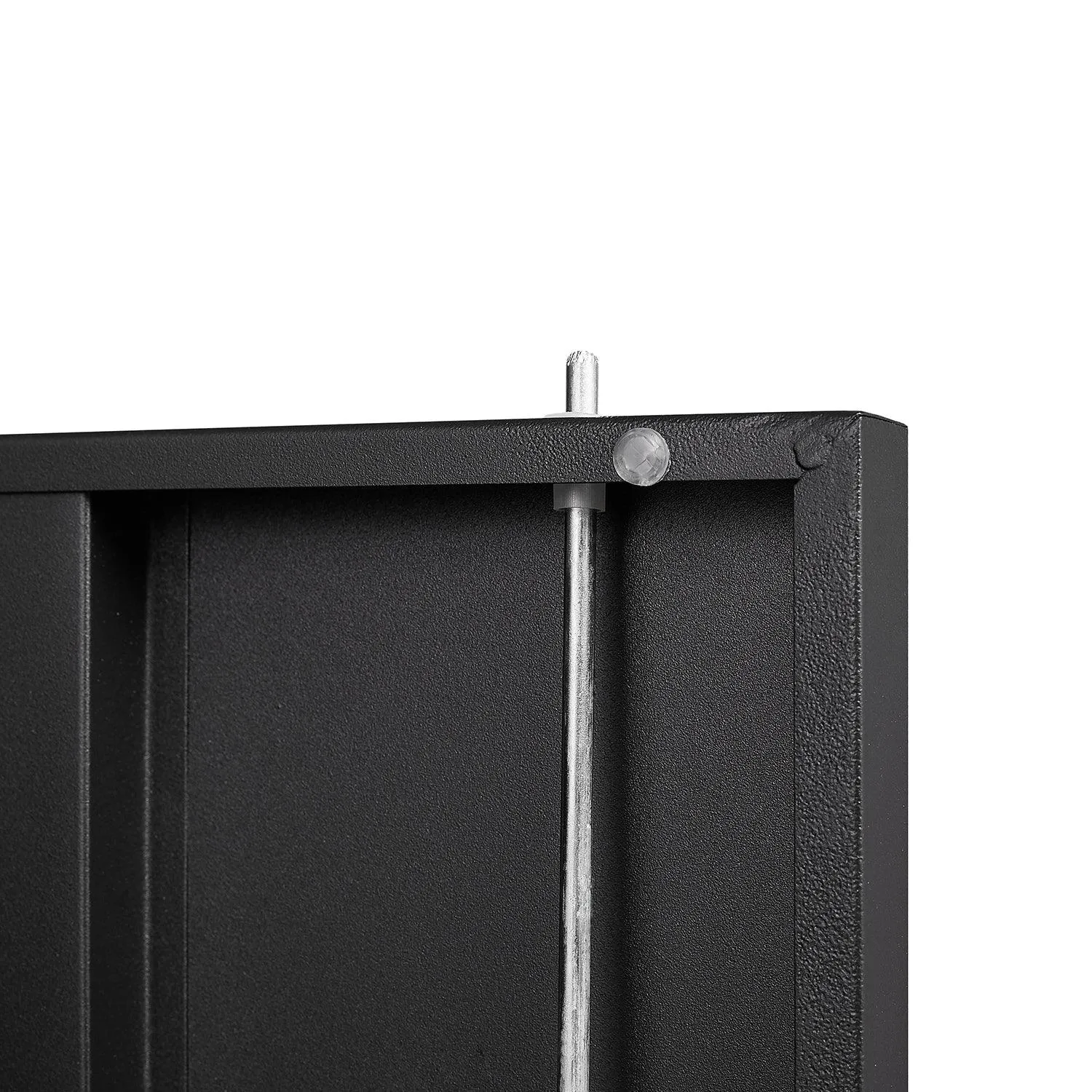 Black Metal Storage Cabinet with Locking Doors, Adjustable Shelf for Home/Office