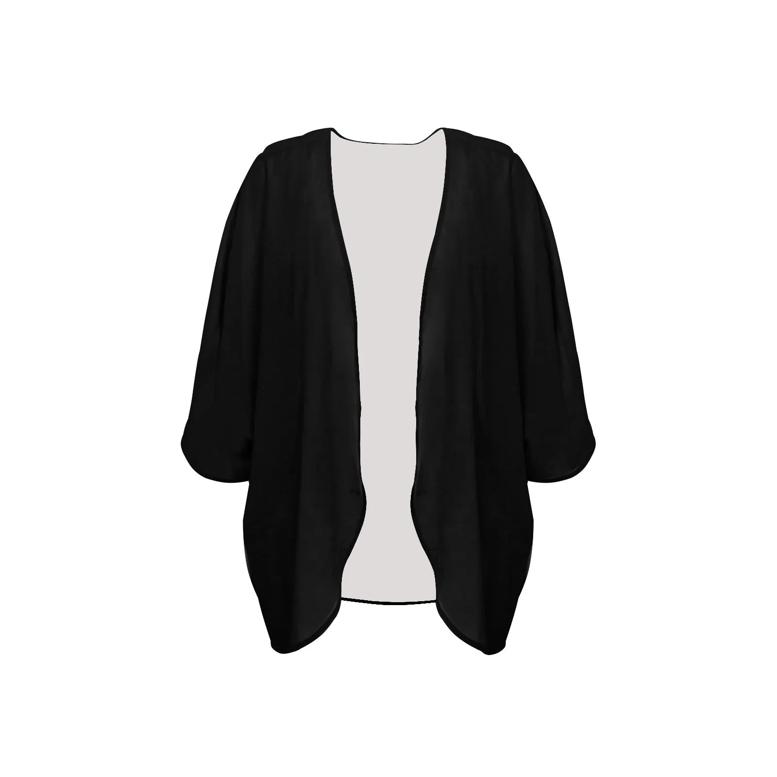 Black Women's Chiffon Kimono