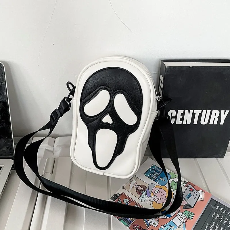 Black/White Ghost Face Bag