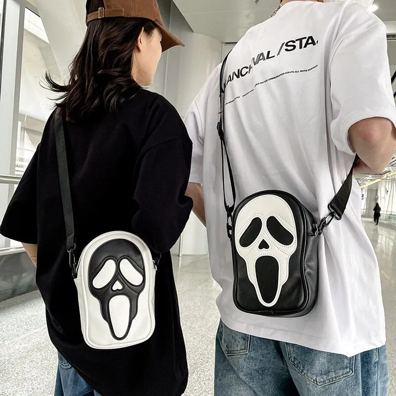 Black/White Ghost Face Bag