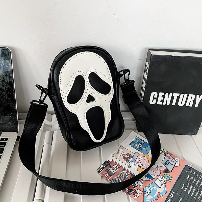 Black/White Ghost Face Bag