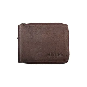 Blauer Elegant Leather Coin & Card Wallet in Brown