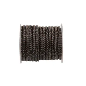 Braided Leather Cord - 3.0mm diameter (Use Dropdown List to Select Colour)