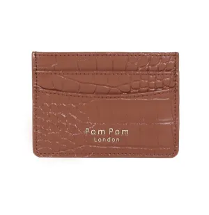 Chelsea Card Holder Croc Chestnut