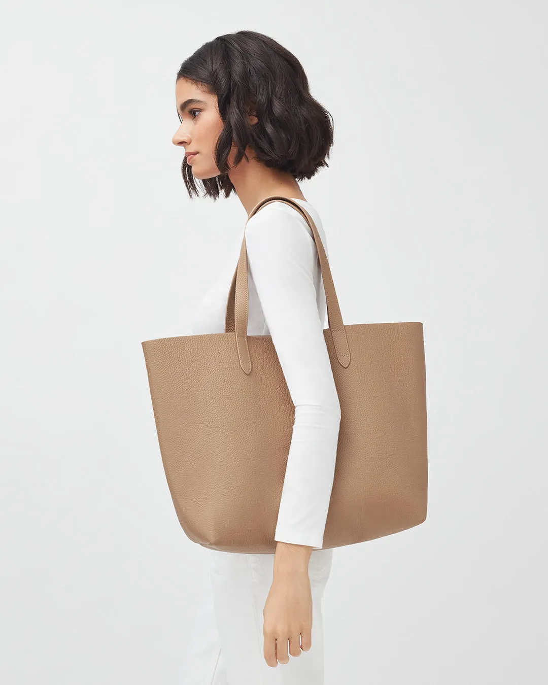 Classic Structured Leather Tote