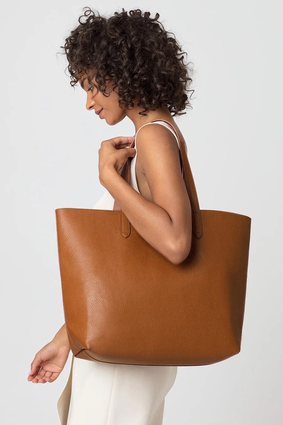 Classic Structured Leather Tote