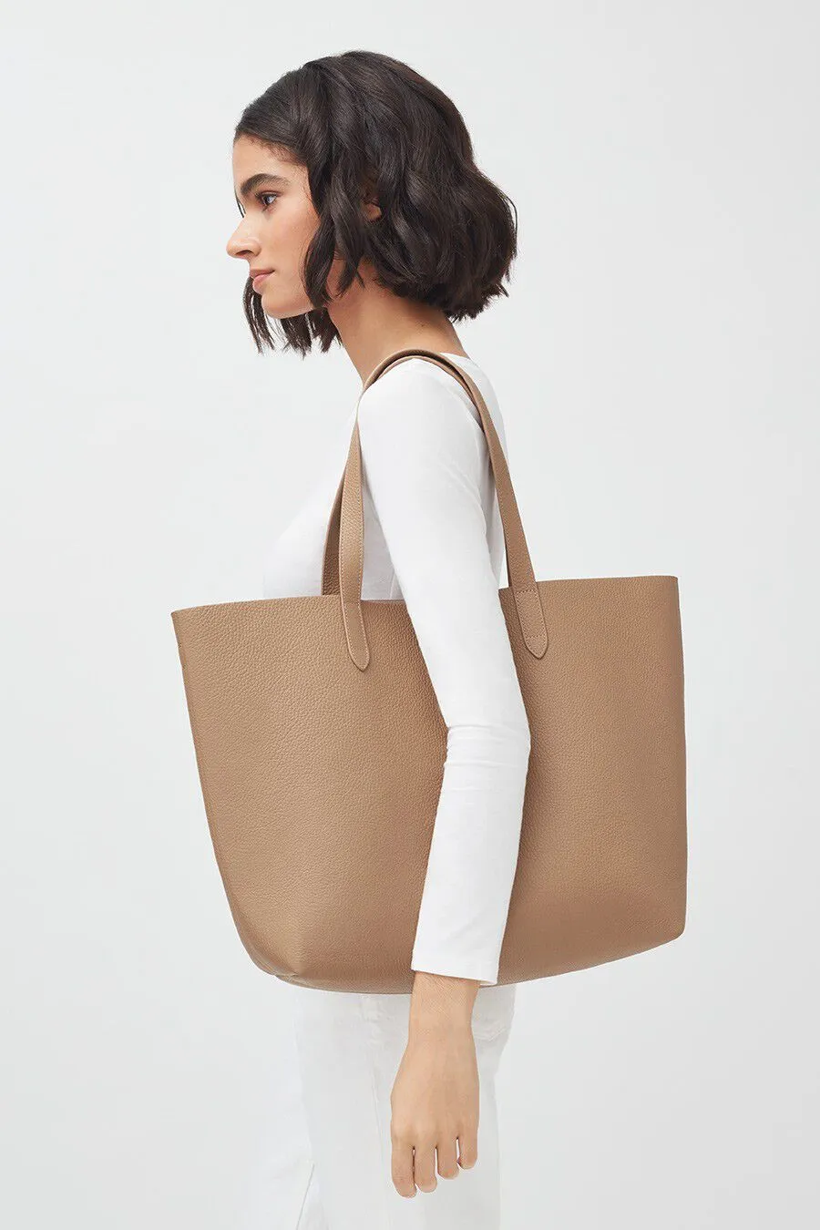 Classic Structured Leather Tote