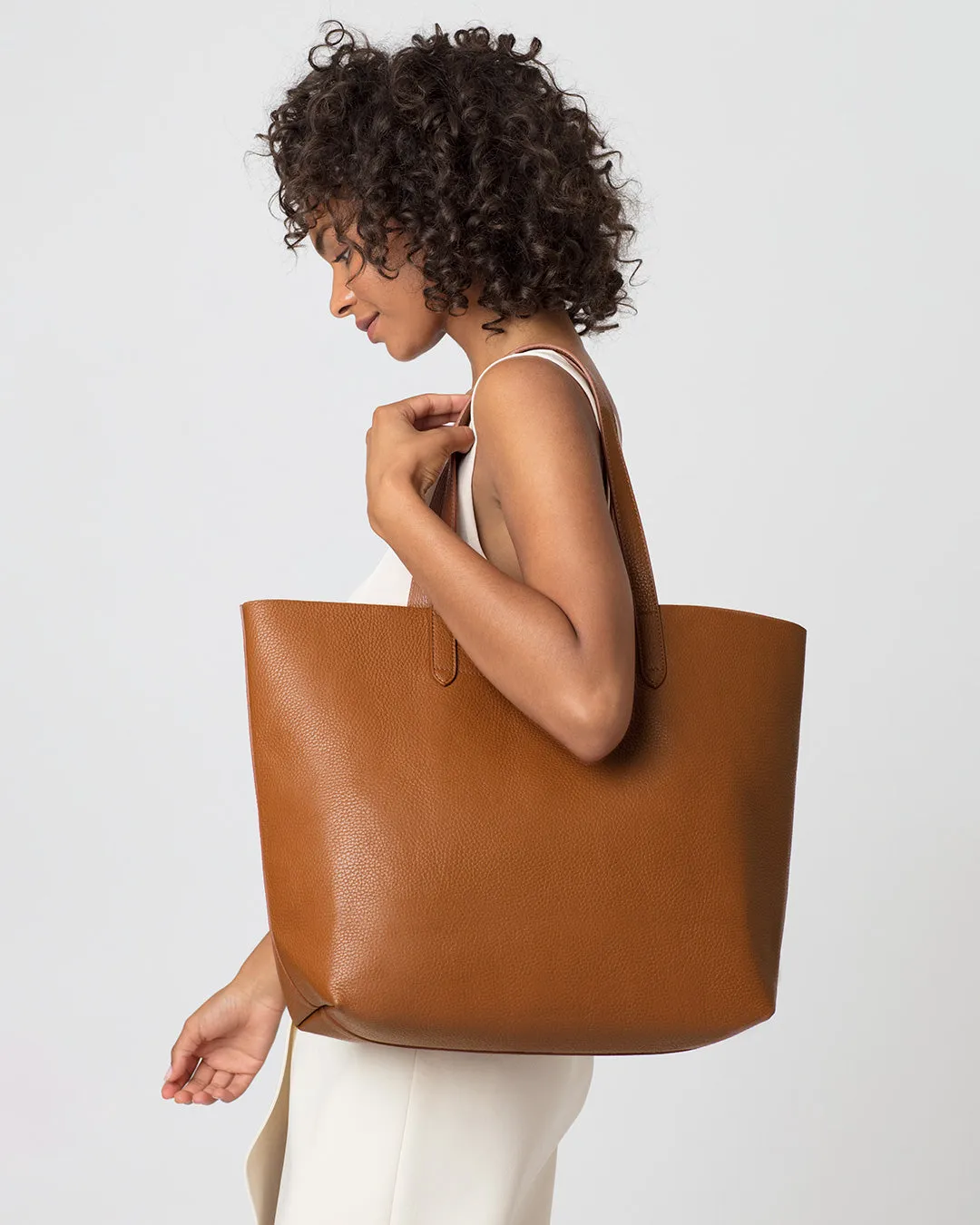 Classic Structured Leather Tote