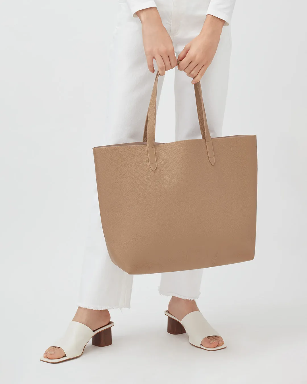 Classic Structured Leather Tote