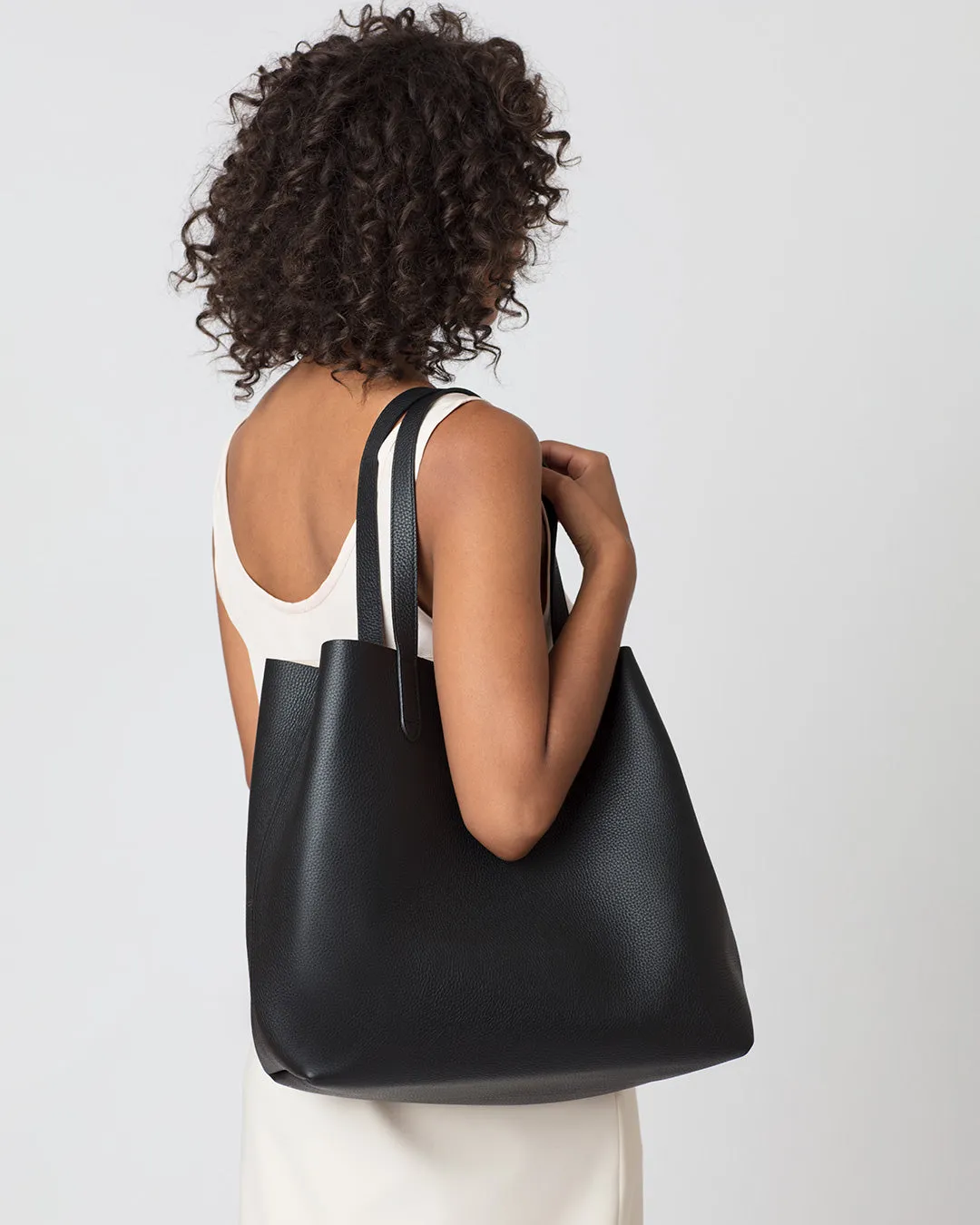 Classic Structured Leather Tote