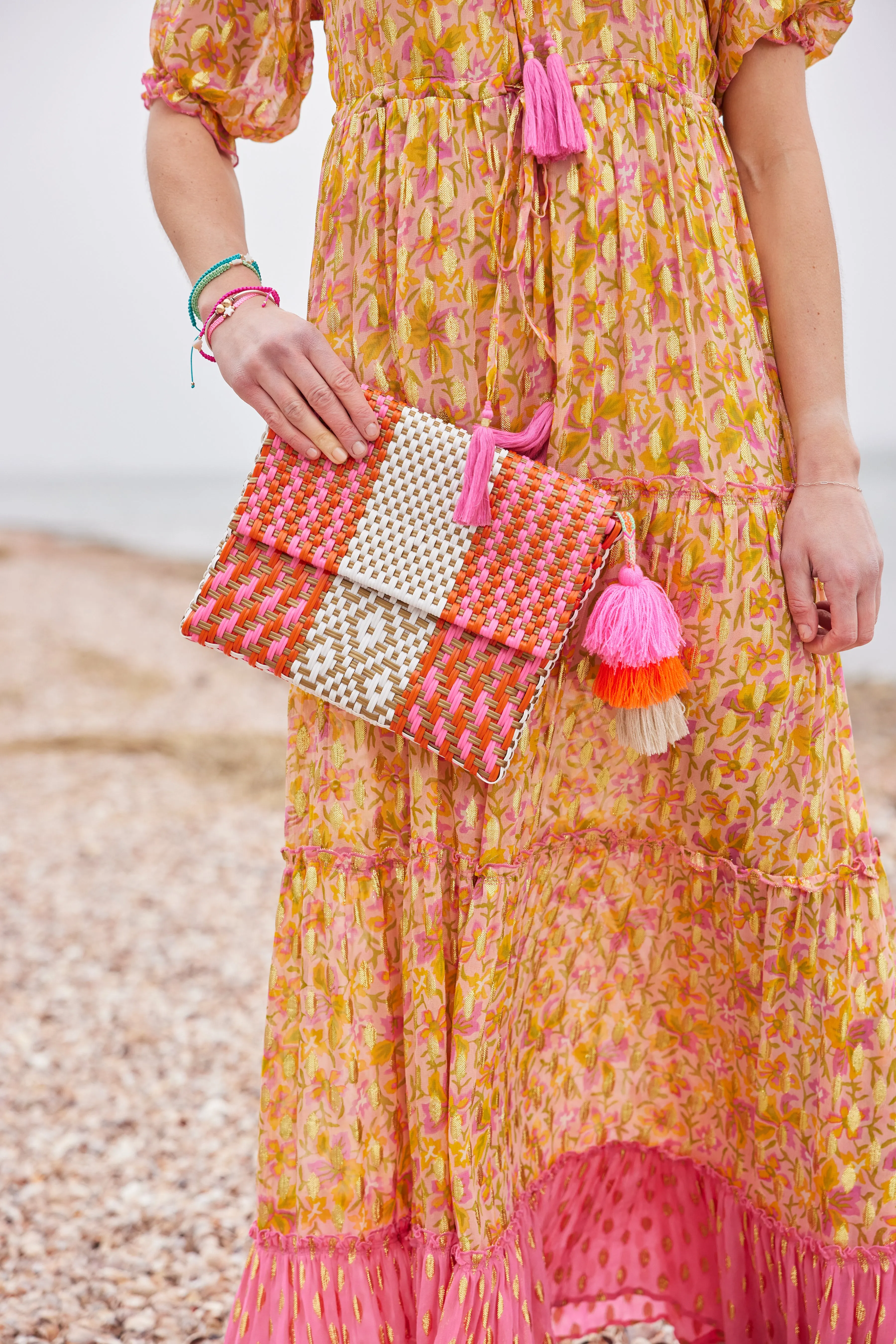 Clutch - Bright Path Neon Orange Rose Citron