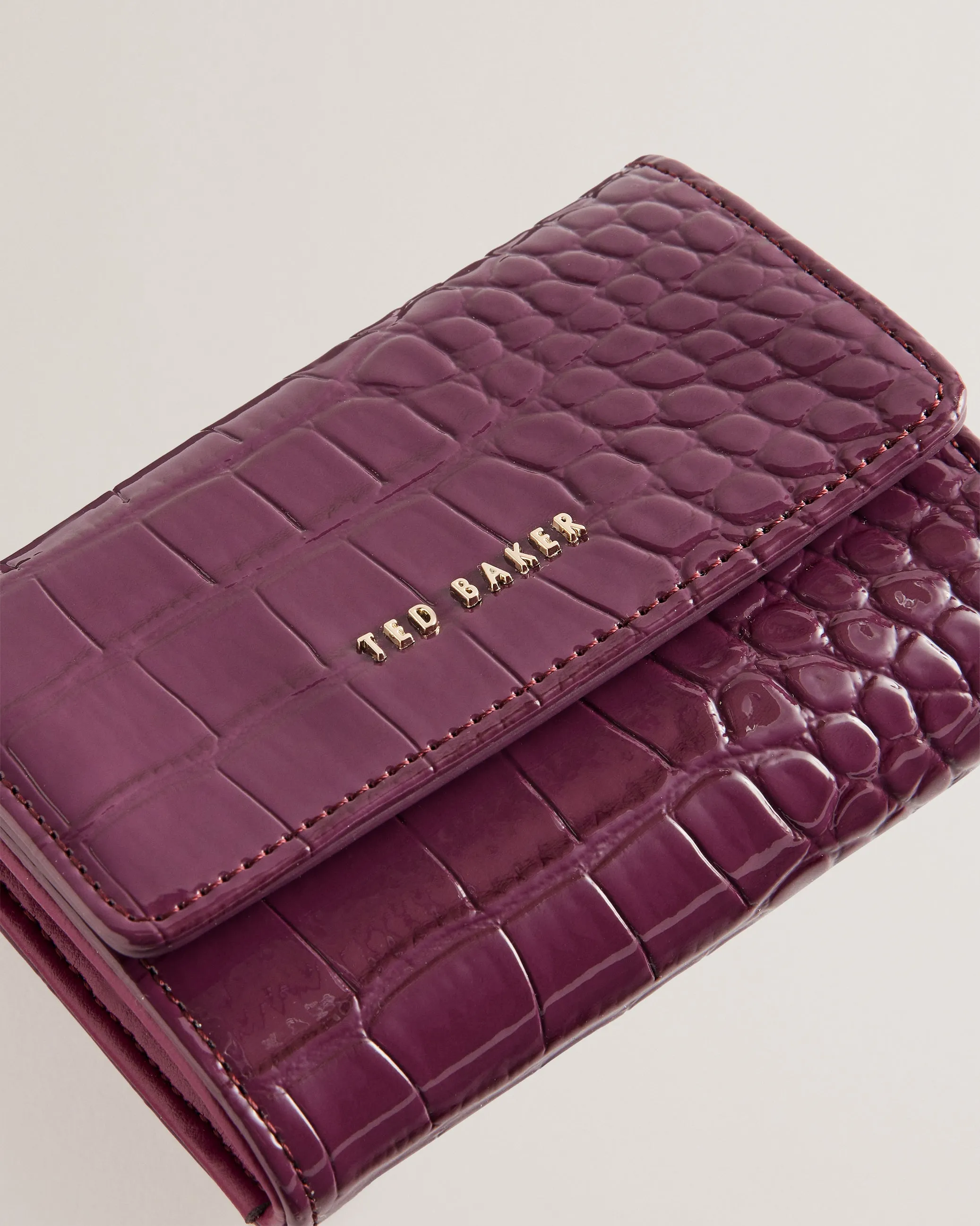 Conilya Croc Effect Purse Maroon