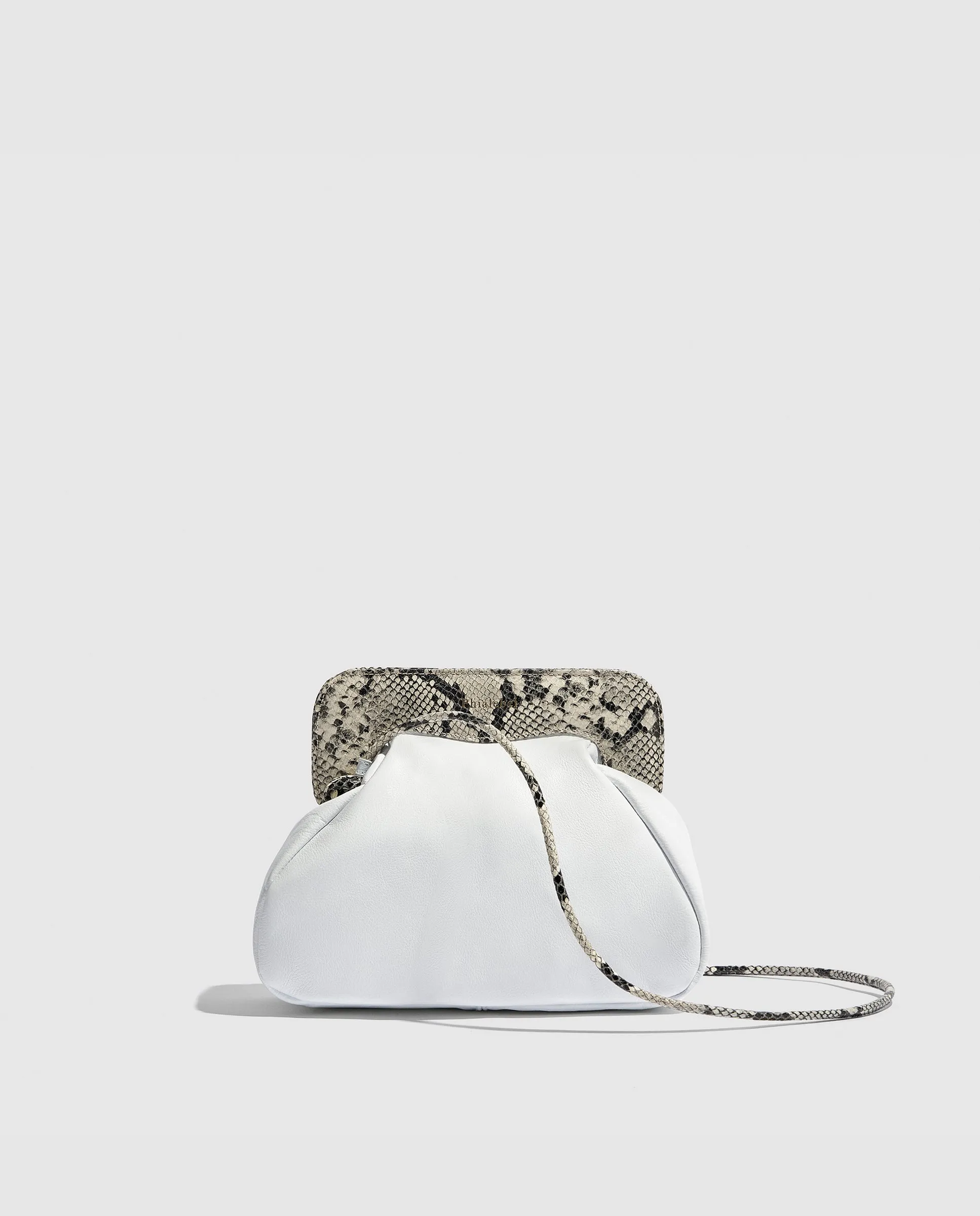 Constanza Clutch | White & Python