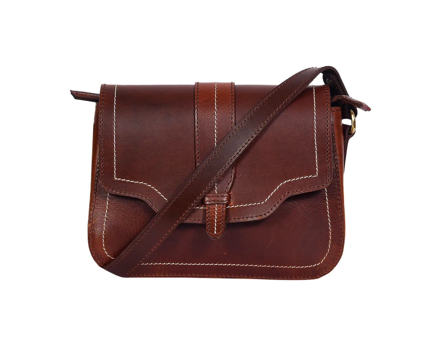 Elevate Your Style with our Brown Leather Sling Bag – The Perfect Fashion Accessory. Art: BG-1459