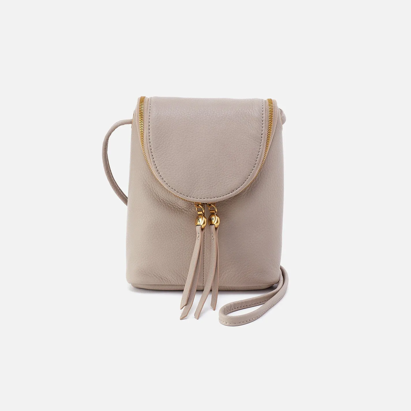 Fern Crossbody In Pebbled Leather - Taupe