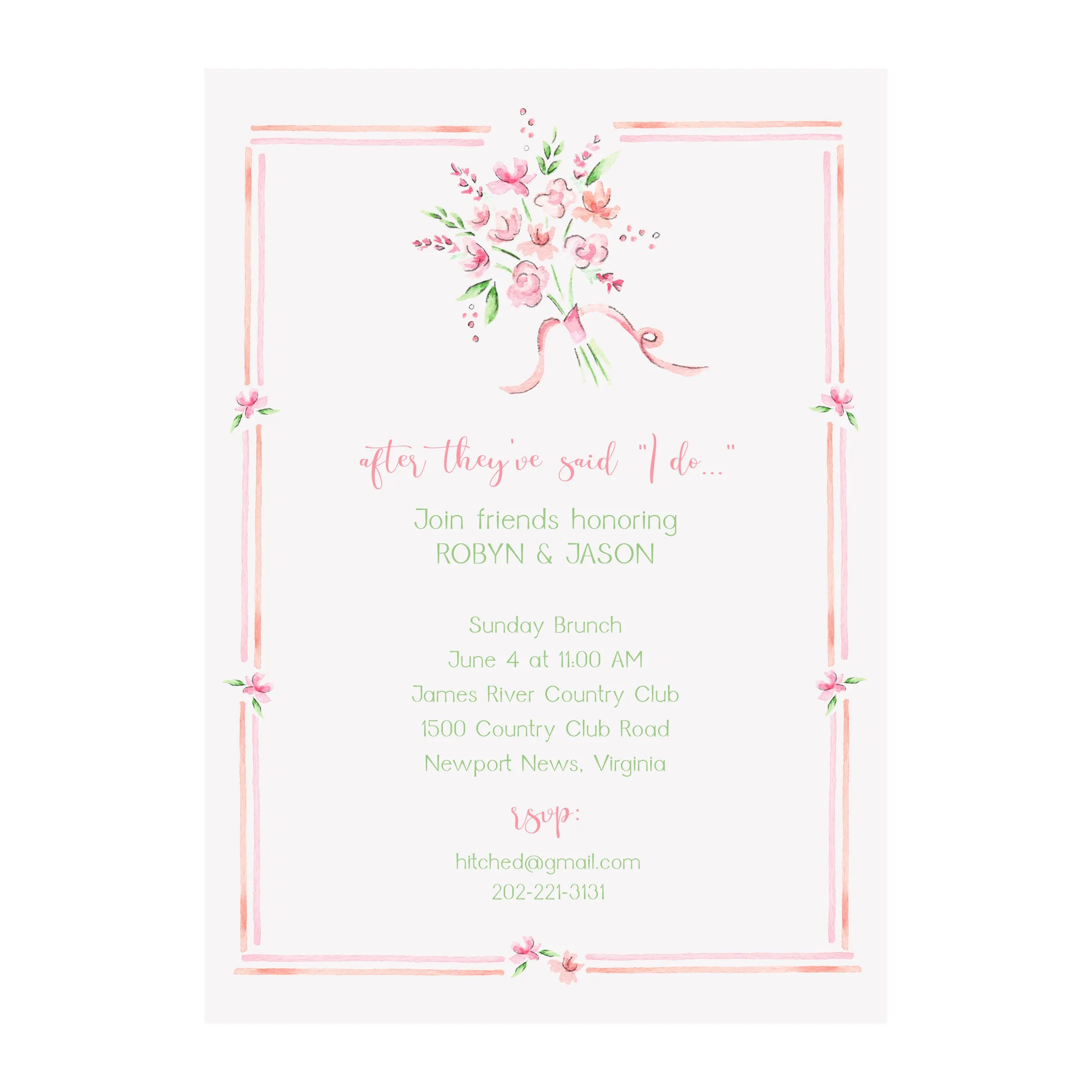 Floral Bouquet Party Invitation