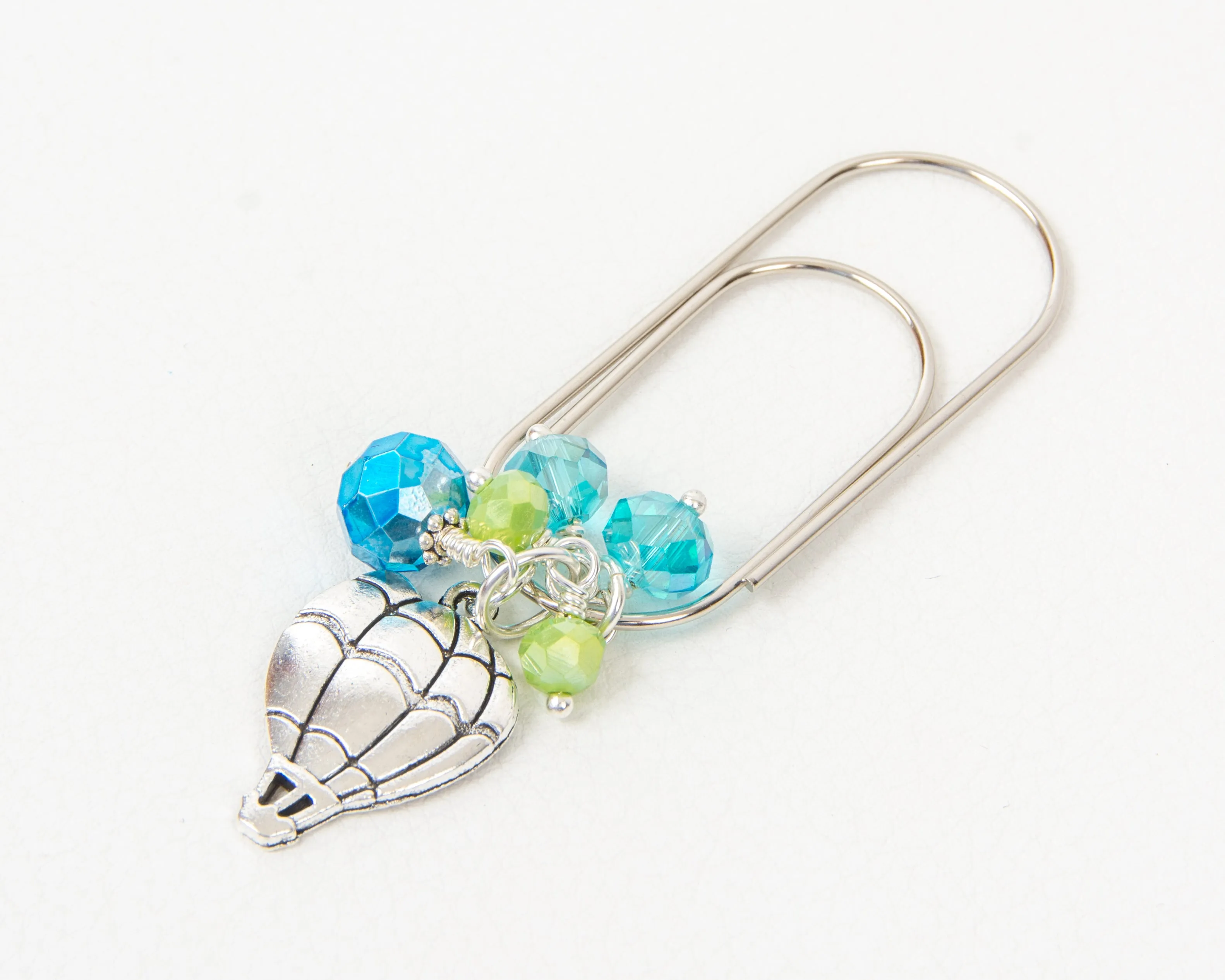 Hot Air Balloon Dangle Planner Clip or Charm