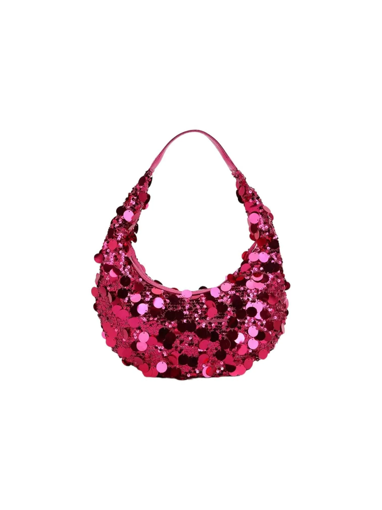 Hot Pink Paillette Shoulder Bag