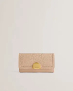 Imieldi Lock Detail Fold Over Purse Taupe