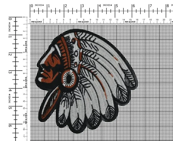 Indian Chief Profile Large Sew Patch