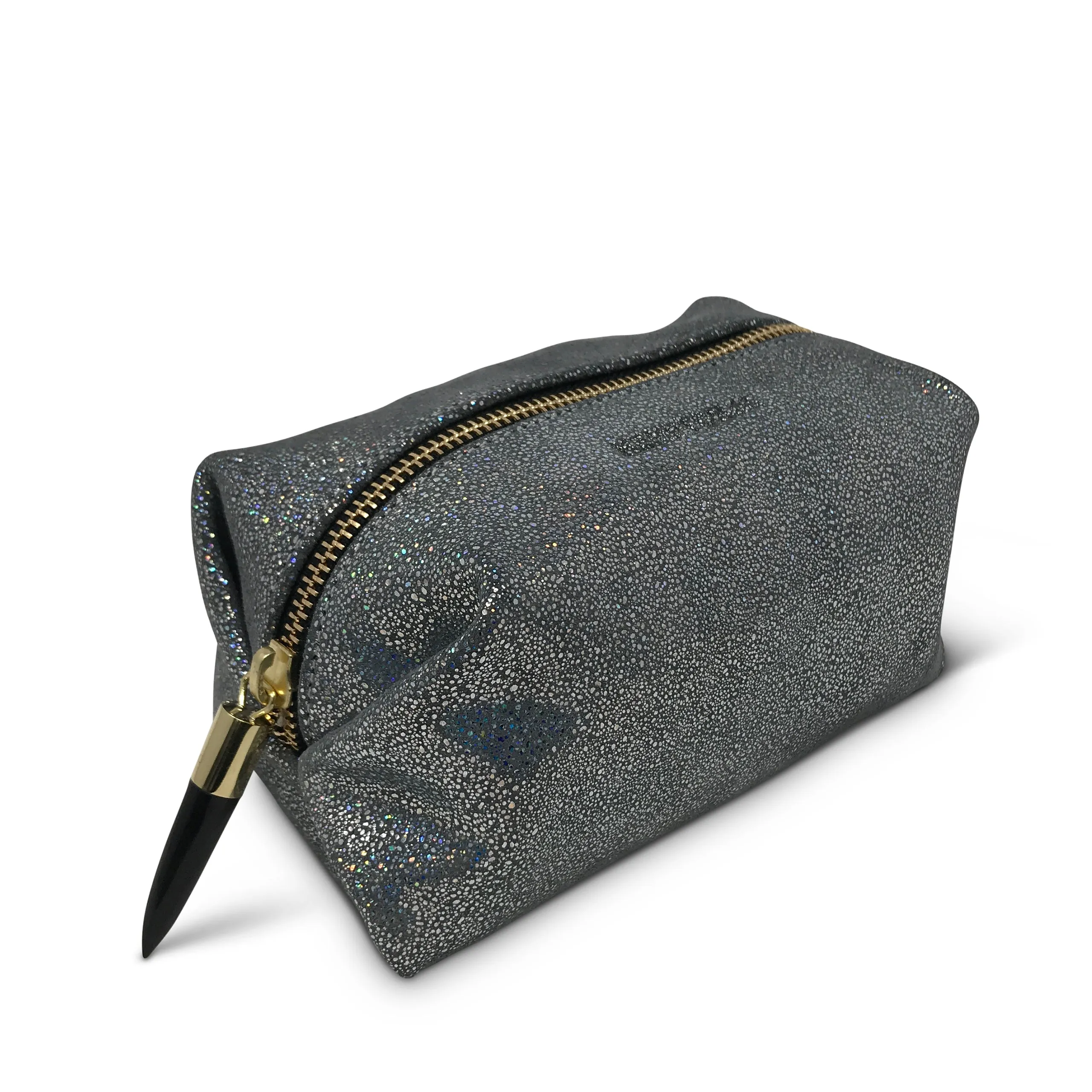 Iridescent Splatter Leather Cosmetic Case