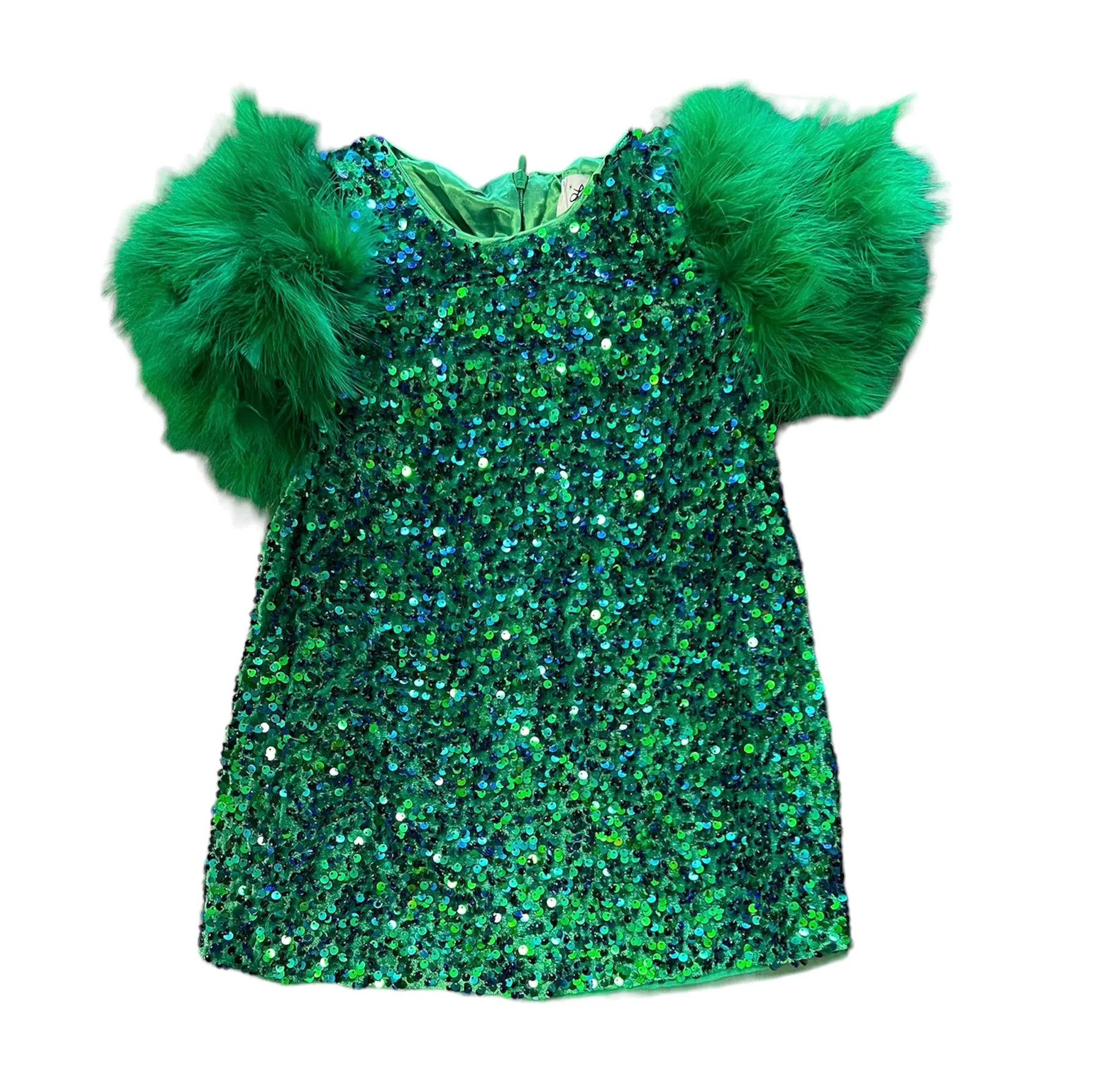 Jade Feather Party Dress