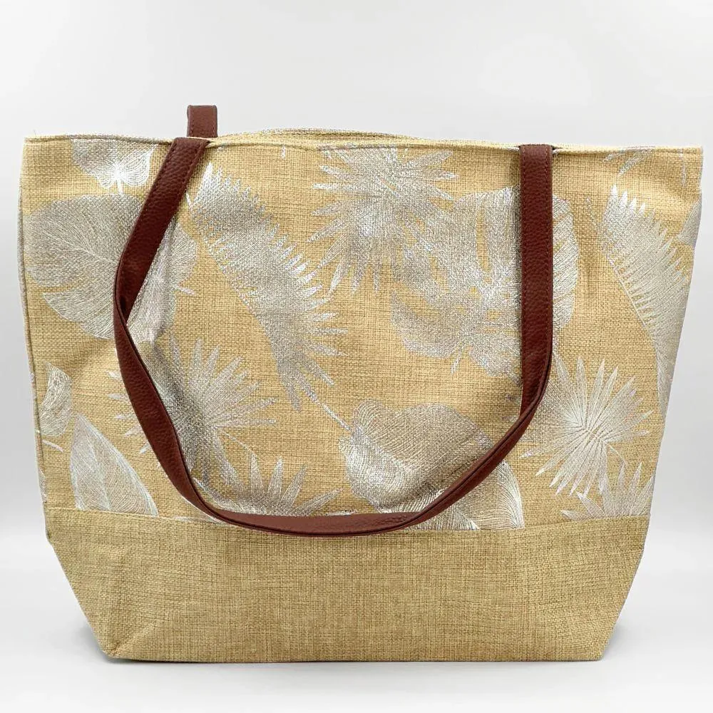 Large Capacity Gold Stripes Shoulder Tote Bag