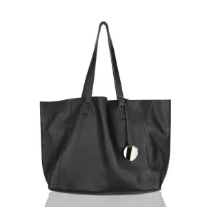 Leather Tote Bag Full Grain Leather Tote Bag Personalized gifts, Black