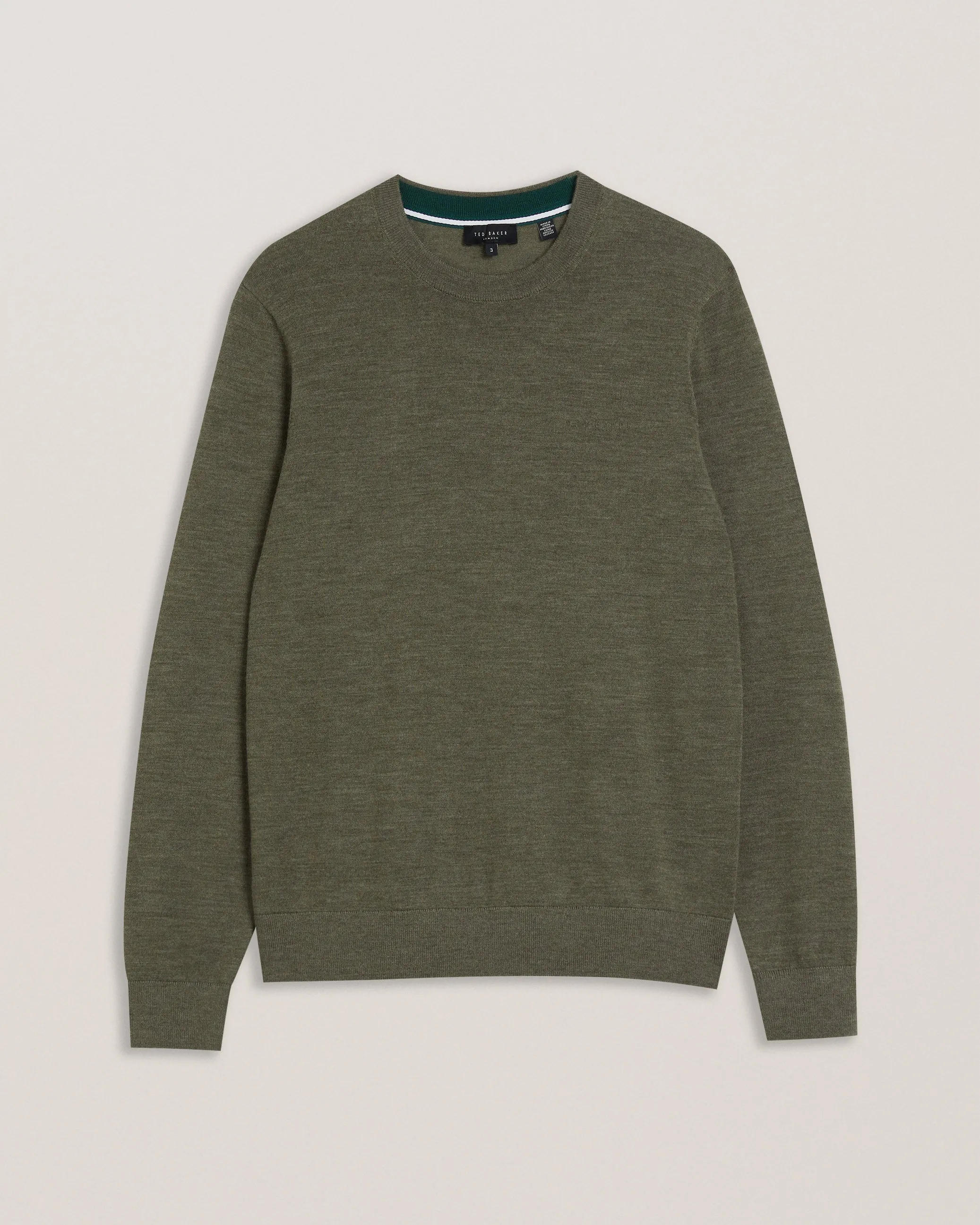 Liblo Merino Branded Crew Neck Khaki