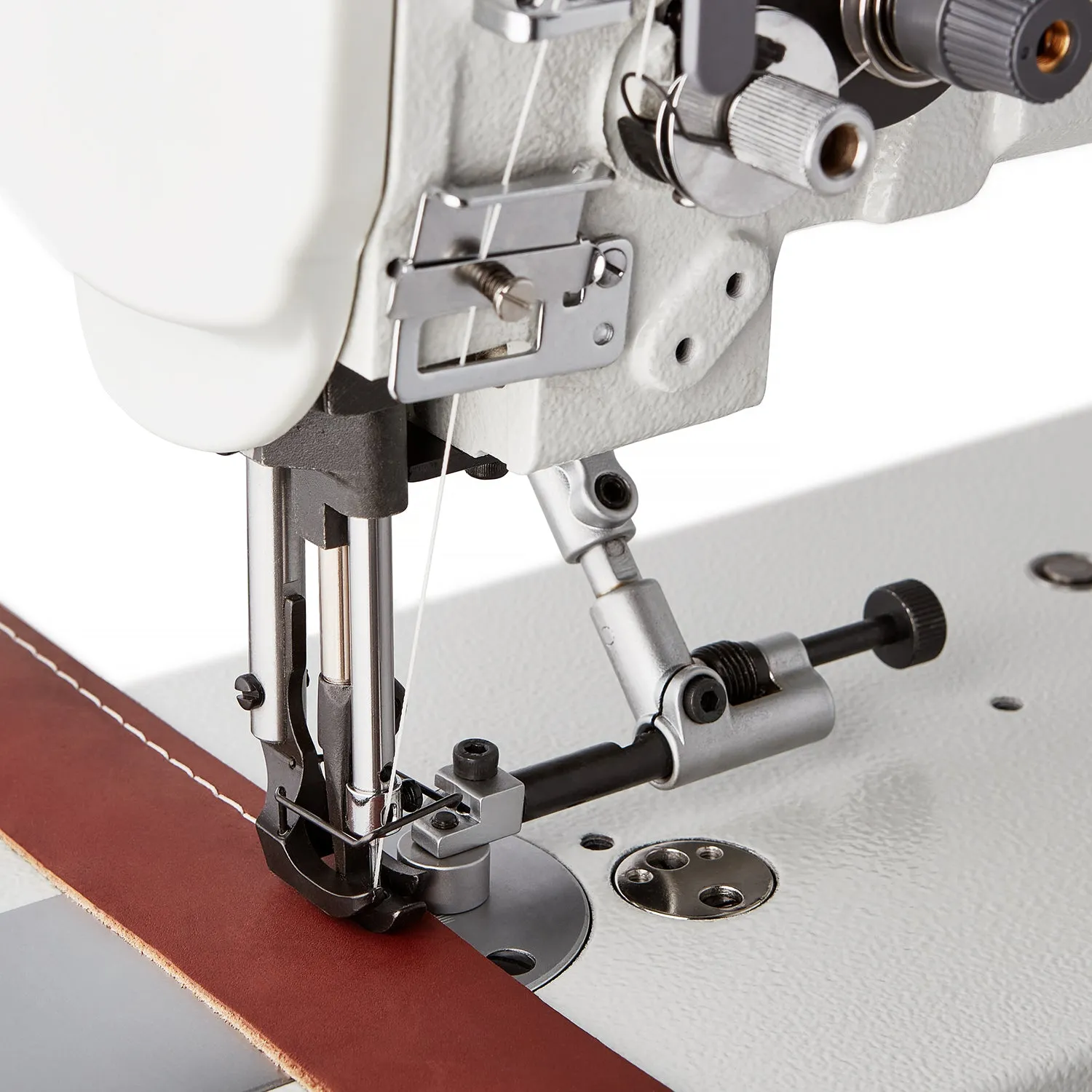 Lockstitch Walking Foot Sewing Machine with Direct Drive, Index Stitching and Foot Height Adjuster