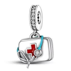 Medical Bag Charm - 925 Sterling Silver